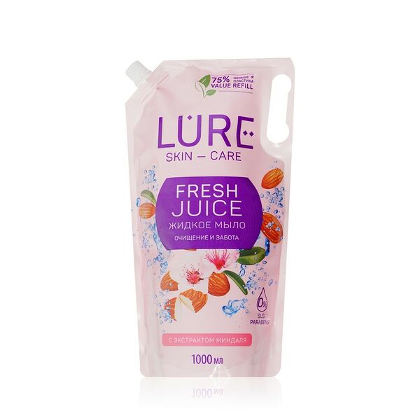 Жидкое мыло Lure Очищение и забота с экстрактом миндаля 1000 мл