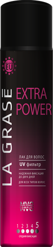

Лак для волос La Grase Extra Power мегафиксация 400 мл