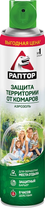 

Аэрозоль Раптор для защиты от комаров 400 мл
