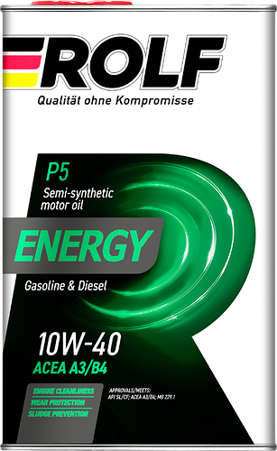 Масло моторное ROLF Energy SAE 10W-40 API SL/CF полусинтетическое Арт. 322232, 1л