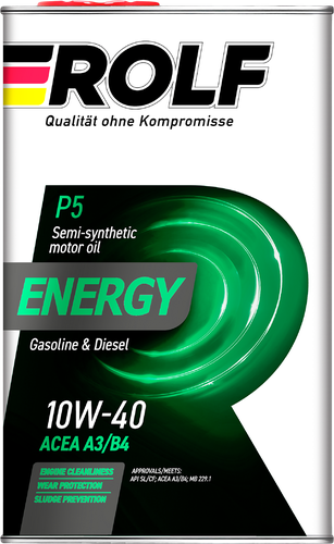 

Масло моторное Rolf Energy SAE 10W-40 API SL/CF полусинтетическое арт. 322232, 1 л