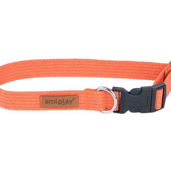 Cotton Ошейник для собак средних пород регулируемый оранжевый S, 28-40x1,5 см