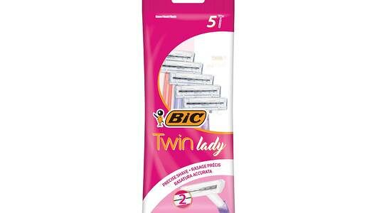 Бритвы одноразовая женская BIC Twin Lady 2 лезвия, 5шт, цвет в ассортименте