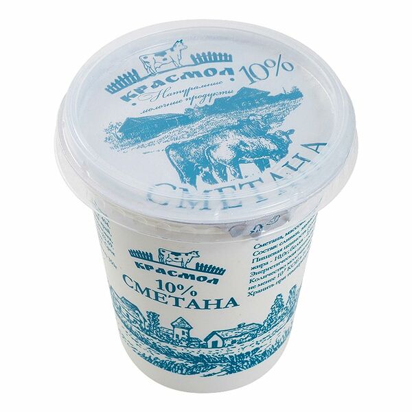 Сметана КрасМол 10% 350 г
