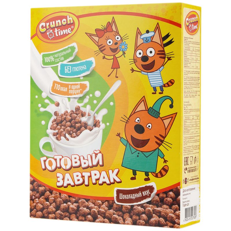 

Сухой завтрак Crunch Time Три кота 170 г