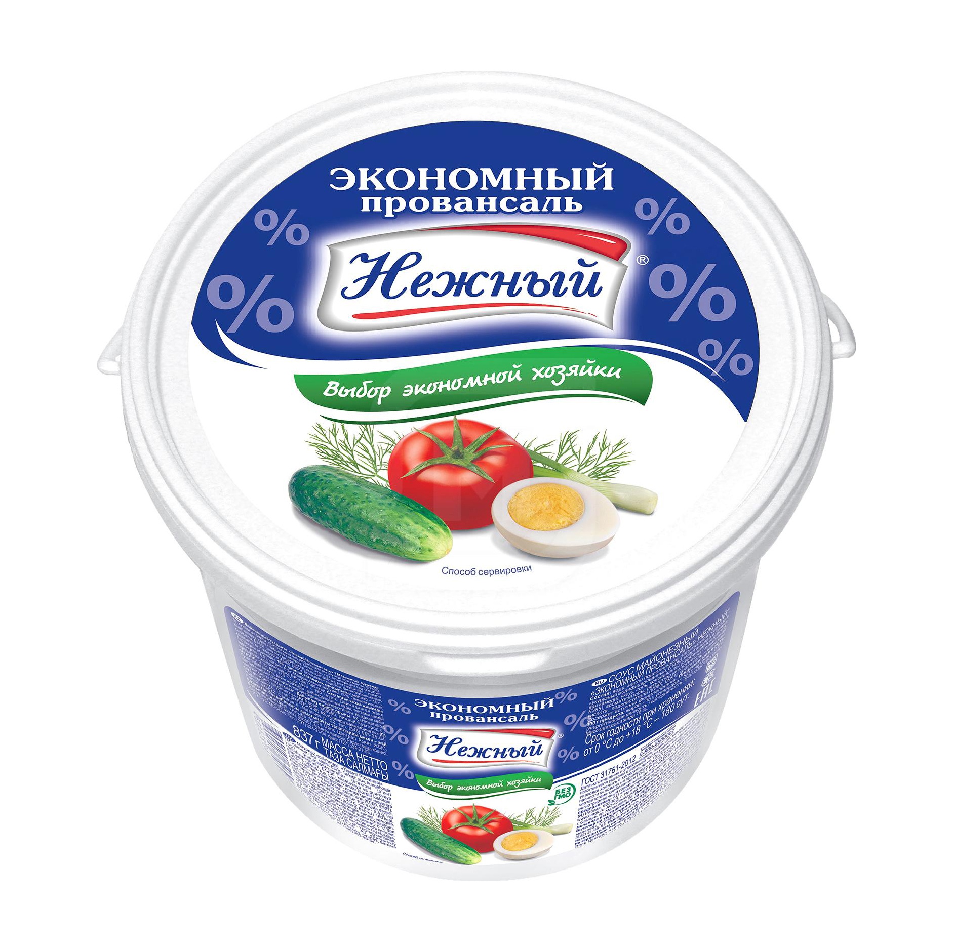 

Нежный Майонезный Соус 15% 837 г