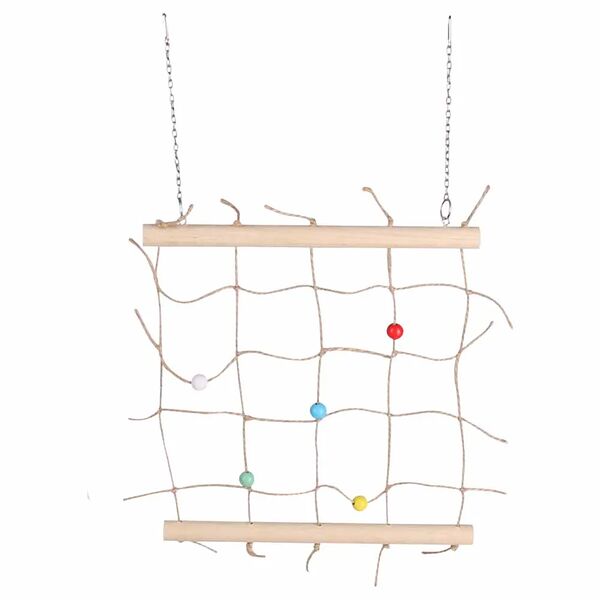 Игрушка для птиц Сетка с бусинами 22x2x24 см