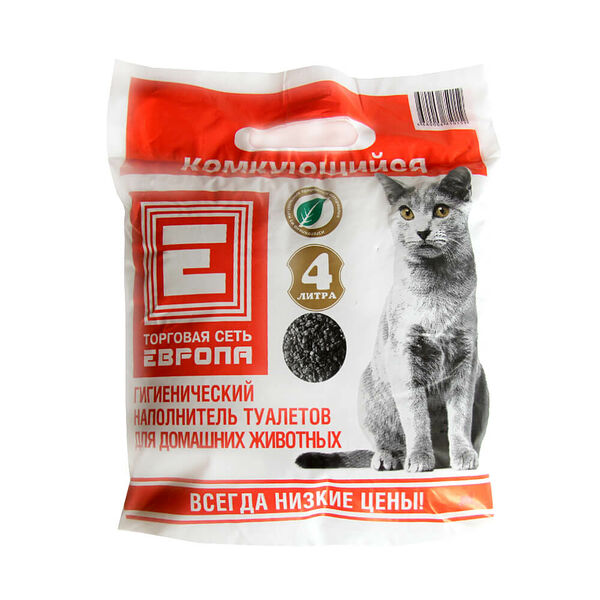 Наполнитель комкующийся 4л Европа