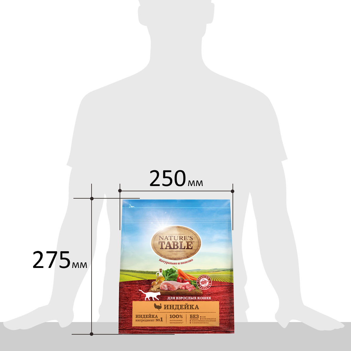 

Сухой корм Nature’s Table™ для взрослых кошек, Индейка, 1.1кг