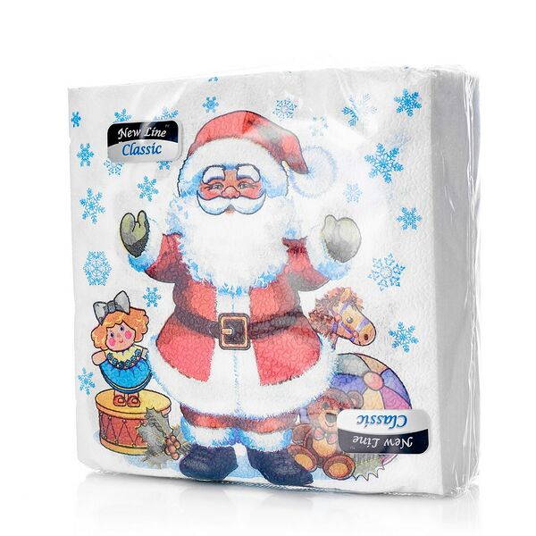 Бумажные салфетки New Line Новый Год 1-слойные 33*33см 50шт