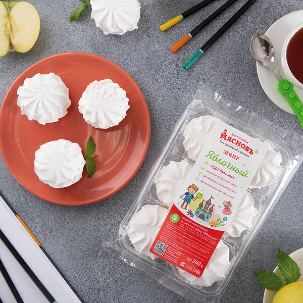 Зефир яблочный МясновЪ Вкусняшка от КуулКлевер, 260 г