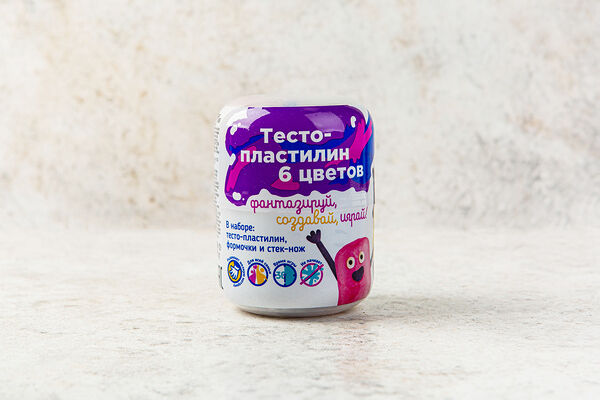 Набор мини : Тесто-пластилин 6 цветов, Вп