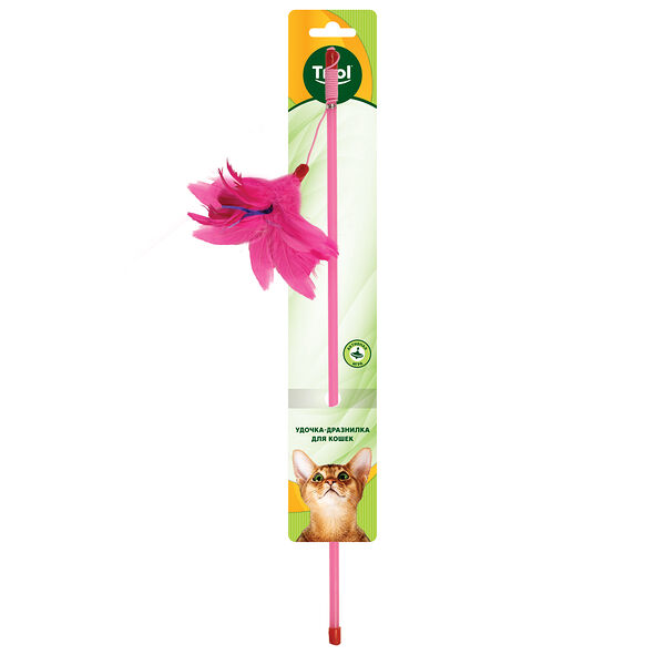 Удочка-дразнилка Triol Розовые перья