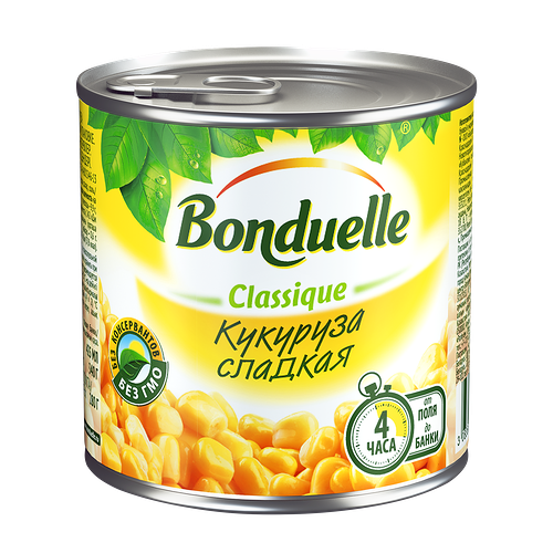 Кукуруза BONDUELLE Classique, сладкая, 425мл