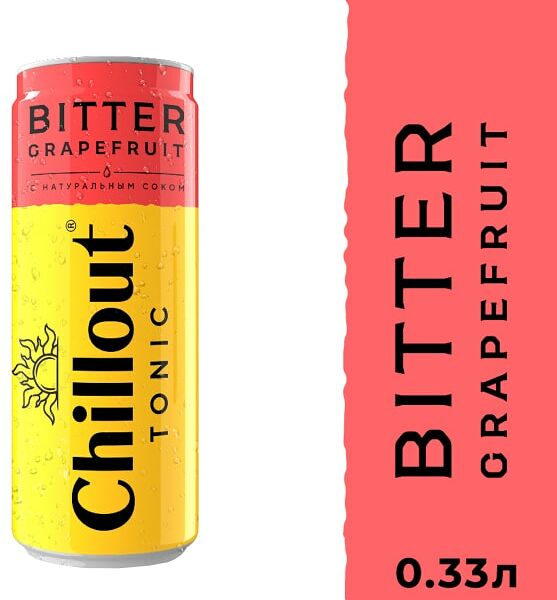 Напиток Chillout Tonic Bitter grapefruit 330мл