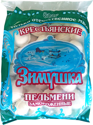 Пельмени Зимушка Крестьянские свинина-говядина 800г