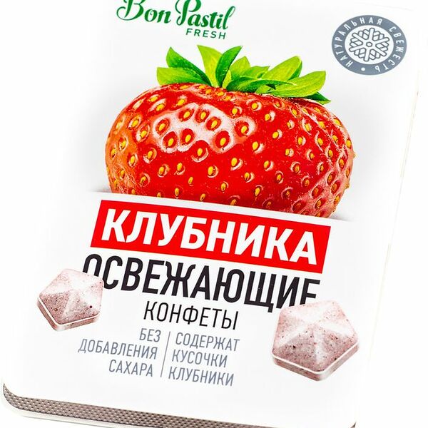 Конфеты освежающие Bon Pastil Fresh Клубника без сахара 12 г