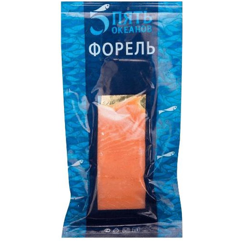 

Форель слабосоленая Пять океанов филе-кусок с кожей радужная 200 г