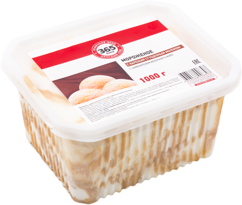 

Мороженое 365 дней с вареным сгущенным молоком, с змж, 1000 г