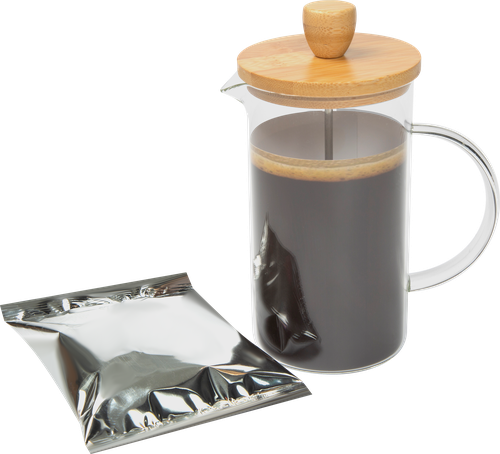

Набор подарочный кофейный FRENCH PRESS Кофе молотый, 60г + френч-пресс, 660г
