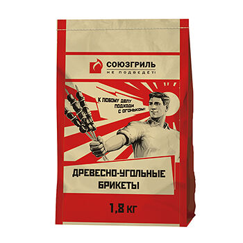 Брикеты угольные длительного горения Союзгриль, 1.8 кг