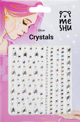 Наклейки-стразы Meshu Glow, 16х10,5см