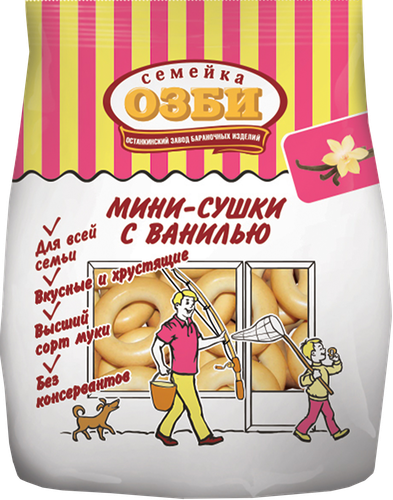 

Мини-сушки Семейка Озби с ванилью 150 г
