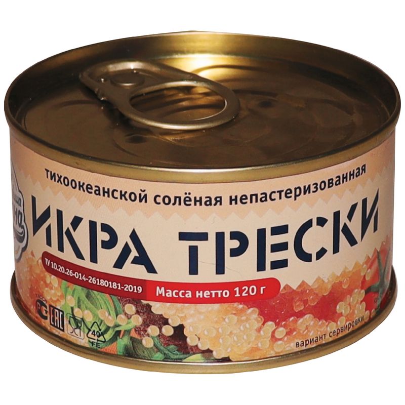 

Икра трески Сокровища океана 120 г