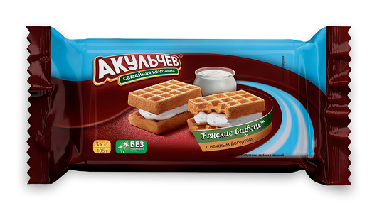Вафли мягкие АКУЛЬЧЕВ Венские с нежным йогуртом 105 г