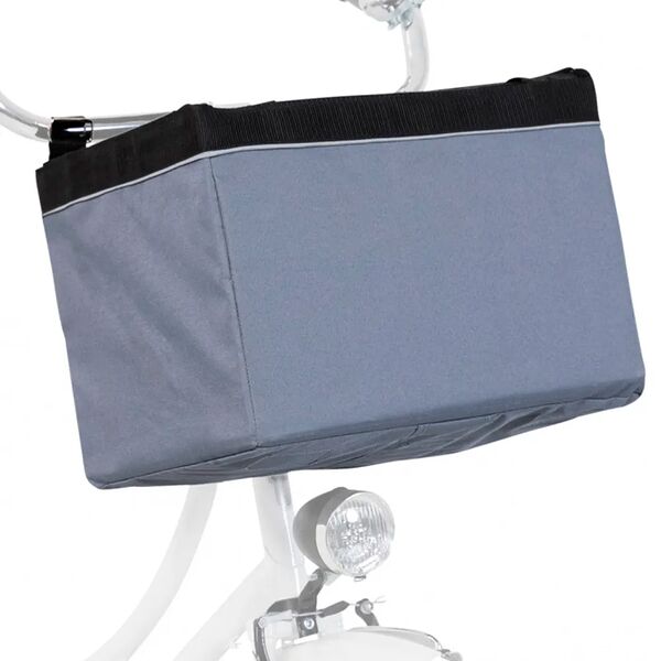 Сумка-переноска на велосипед для собак мелкого размера, 38х25х25 см, серая
