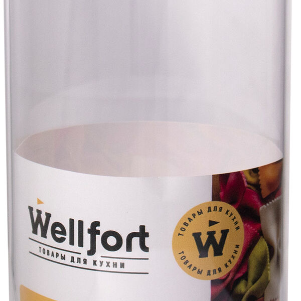 Банка Wellfort для сыпучих продуктов стекло бамбук