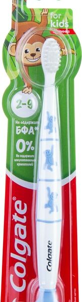 Зубная щетка детская Colgate на присоске для детей от 2 до 9 лет ультрамягкая