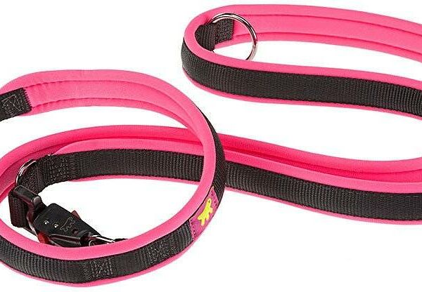 Ferplast поводок нейлоновый Ergofluo Matic GA15/200 Розовый