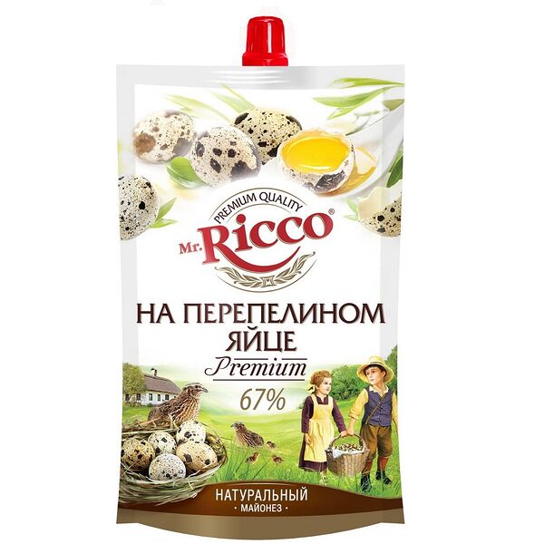 Майонез На перепелином яйце 67% дой-пак 220мл Mr.Ricco