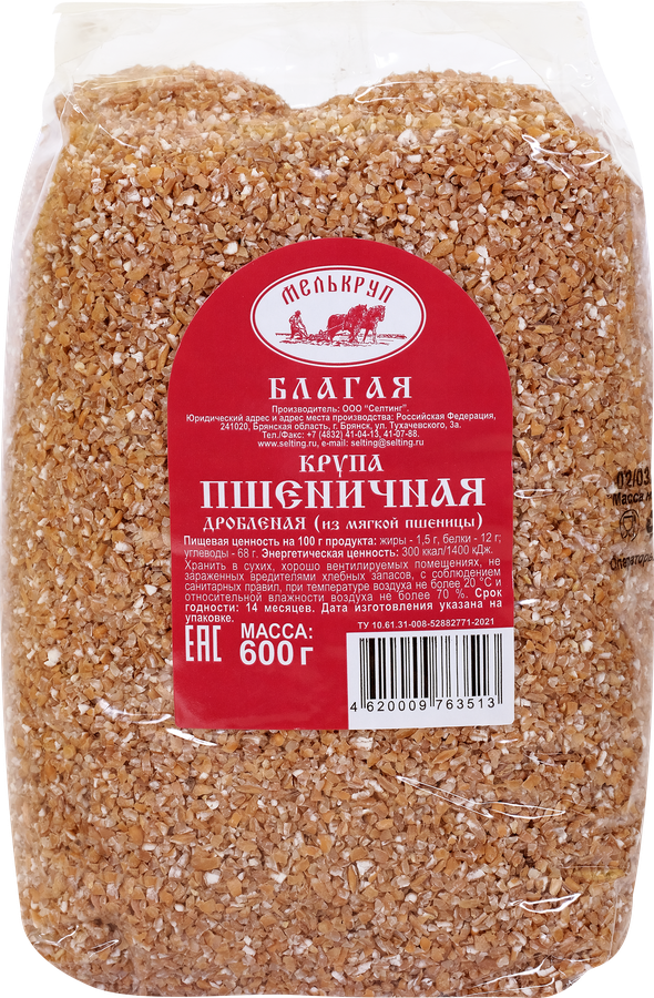 

Крупа пшеничная МЕЛЬКРУП, 600г