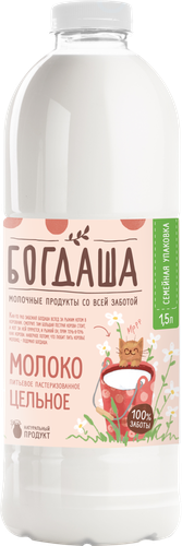 

Молоко питьевое Богдаша Цельное пастеризованное 3.4-6% 1.5 л