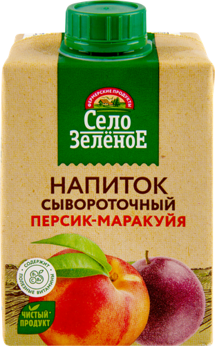 

Сывороточный напиток Село Зелёное персик-маракуйя 500 мл