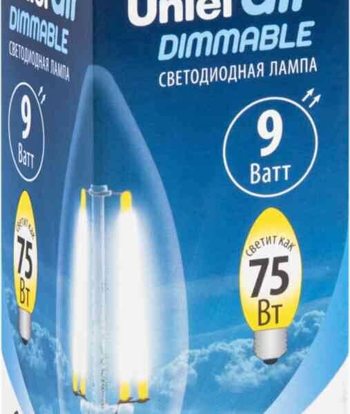 Лампа светодиодная диммируемая Uniel Е27 4000К белый свет, 9 Вт
