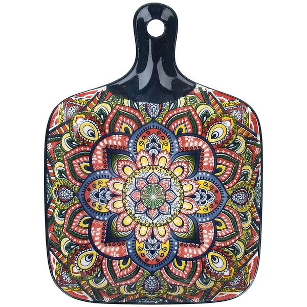 Блюдо Arabesque с ручкой, 23х14.5 см, фарфор