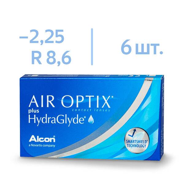 Линзы Alcon Air Optix 8.6 -2.25 6 шт 14.2