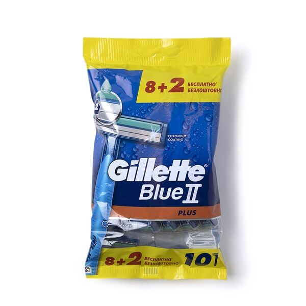 Бритвы одноразовые GILLETTE BLUEII Plus 8+2шт, Россия