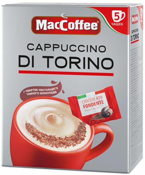 Кофейный напиток 3 в 1 MacCoffee Cappuccino di Torino, 5×27,5 г