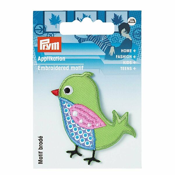 924212 Термоаппликация Птица серый/розовый, 1шт. Prym