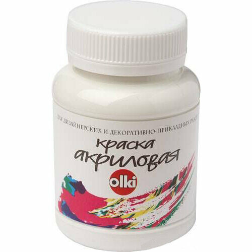 2506 Краска акриловая дизайн, белая, 100мл, Olki