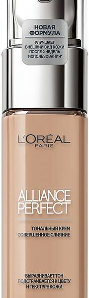 Тональный крем Loreal Paris Alliance Perfect Совершенное слияние Выравнивающий и увлажняющий Оттенок 4N Бежевый 30мл