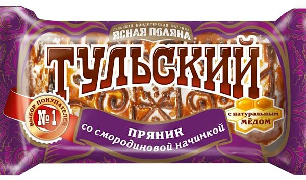 Пряник Тульский Ясная Поляна с начинкой смородина 140г