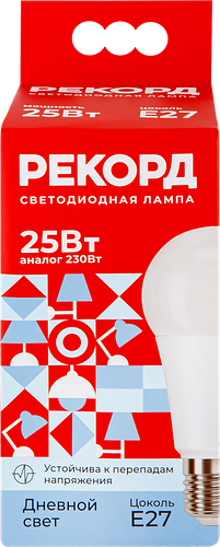 Лампа светодиодная РЕКОРД LED А70-U 25W Е27 4000К