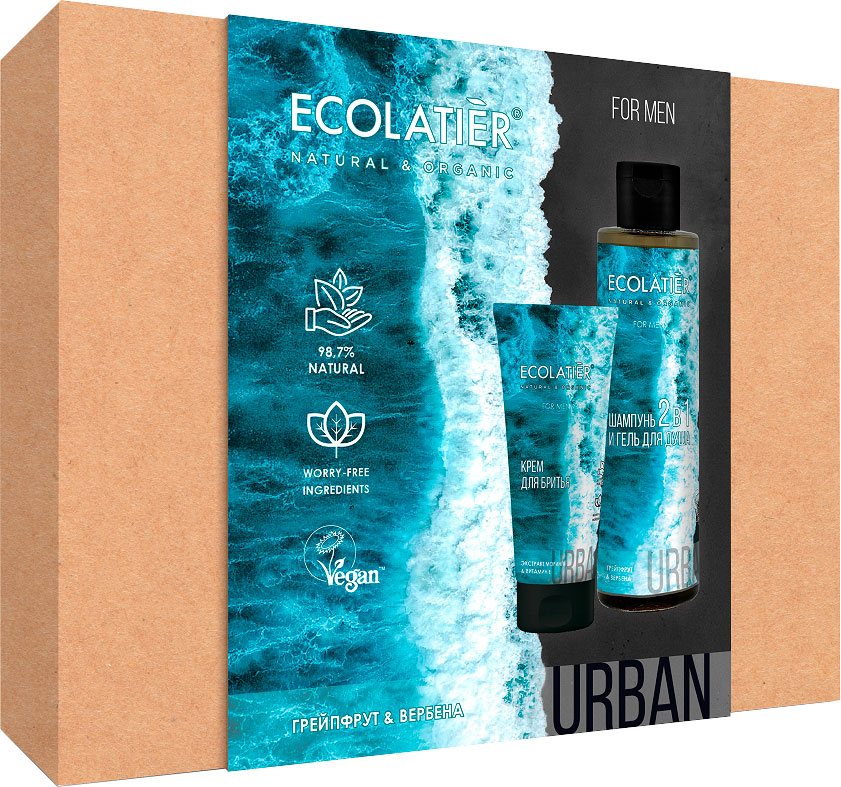 

Набор подарочный Ecolatier Urban Men Care Гель для душа 200 мл + крем для бритья 100 мл