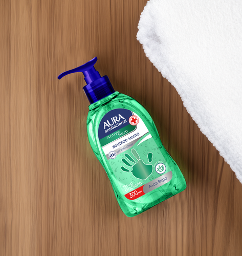 

Мыло жидкое Aura Antibacterial Алоэ 300 мл