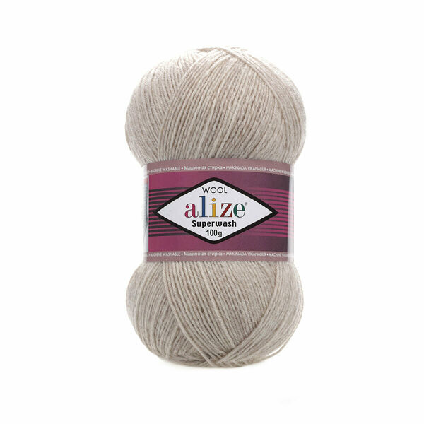 Пряжа ALIZE 'Superwash Comfort Socks' 100гр. 420м. (75% SW шерсть, 25% полиамид)(152 бежевый меланж)